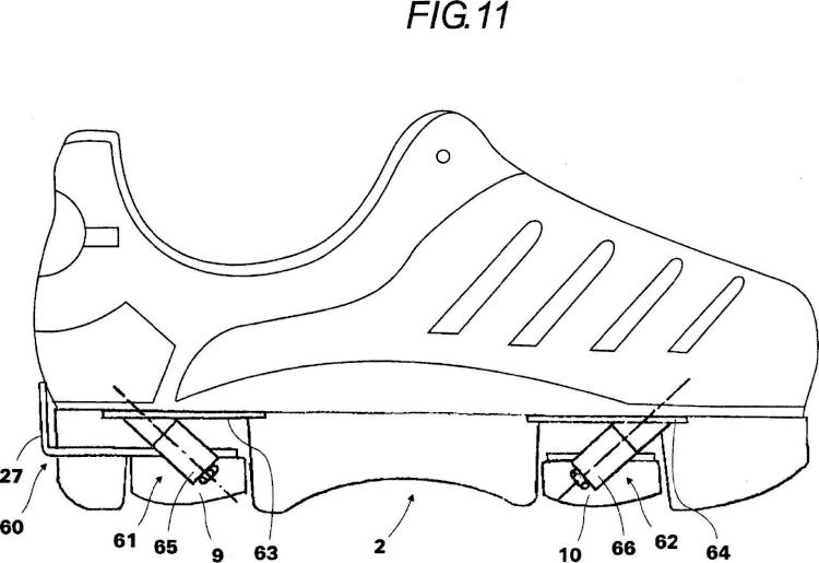 Ilustración 8 de la Galería de ilustraciones de Zapato polivalente para la marcha y la rodadura, que comprende ruedecillas integradas en la suela,desplegables lateralmente