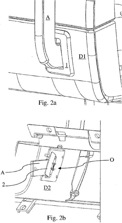 Ilustración 2 de la Galería de ilustraciones de Sistema de soporte de una mesa plegable vehicular, en particular para vehículos industriales o comerciales