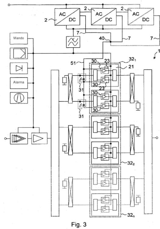 Ilustración 3 de la Galería de ilustraciones de Disposición de circuito para la alimentación de corriente redundante de un amplificador de potencia