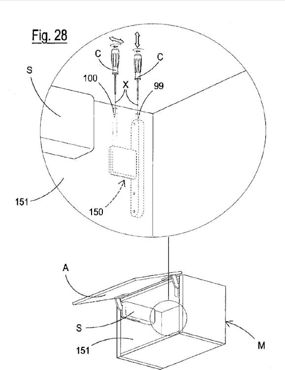 Ilustración 12 de la Galería de ilustraciones de Dispositivo oculto para el montaje en pared de un componente estructural de un mueble, con regulación desde arriba