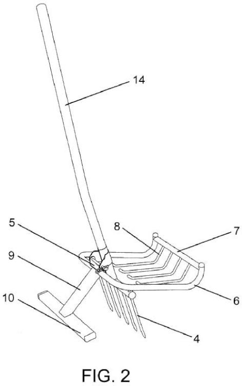Arado manual ergonómico de doble peine desmontable.