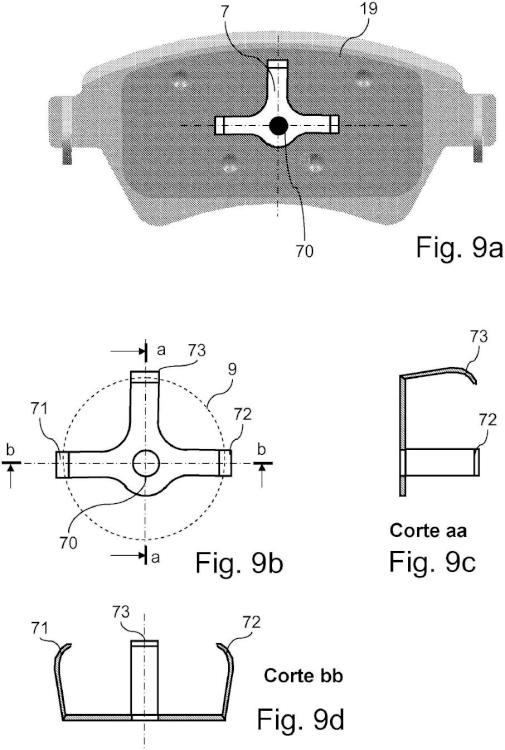 Ilustración 8 de la Galería de ilustraciones de Sistema de montaje de una zapata de freno de disco