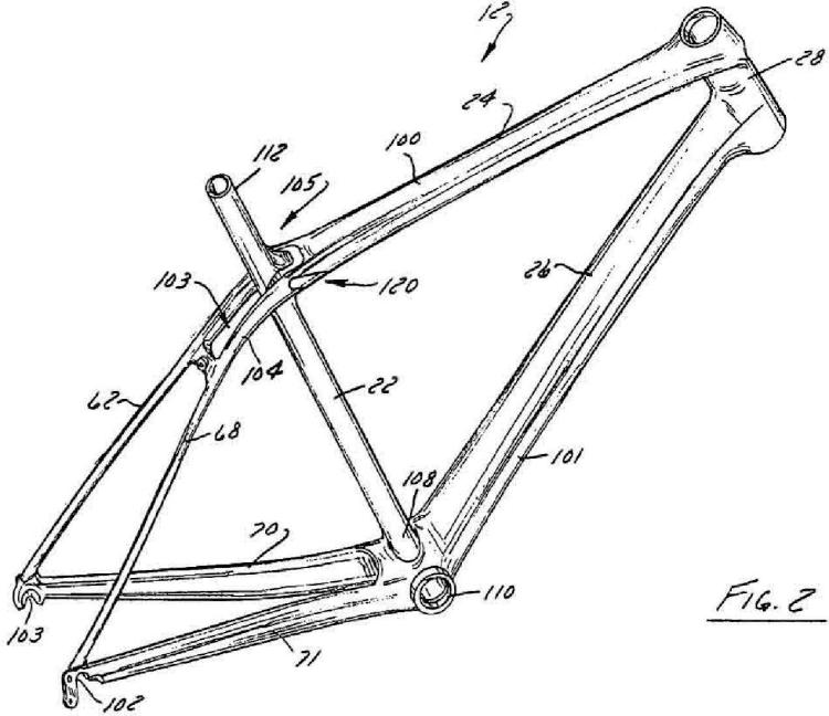 Ilustración 2 de la Galería de ilustraciones de Cuadro de bicicleta con junta de pivote de tubo de sillín pasivo