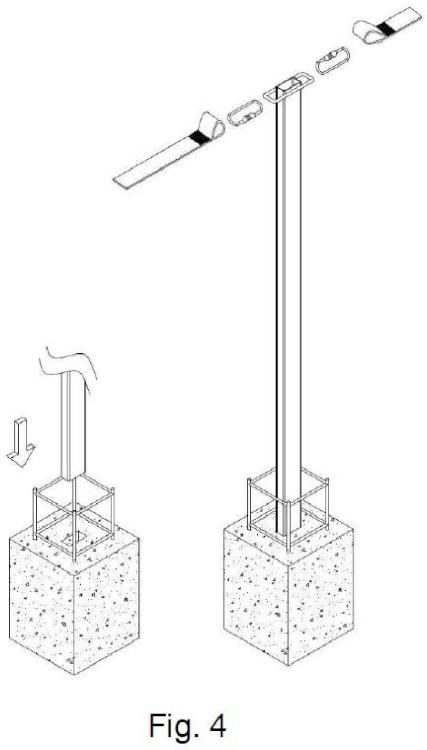 Ilustración 4 de la Galería de ilustraciones de Dispositivo para la instalación limpia de perfiles y postes de anclaje provisionales en estructuras de hormigón