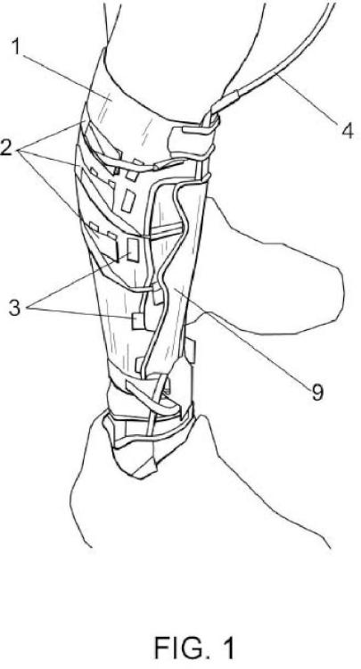 Ilustración 1 de la Galería de ilustraciones de Dispositivo de medición del perímetro de una extremidad durante la práctica deportiva