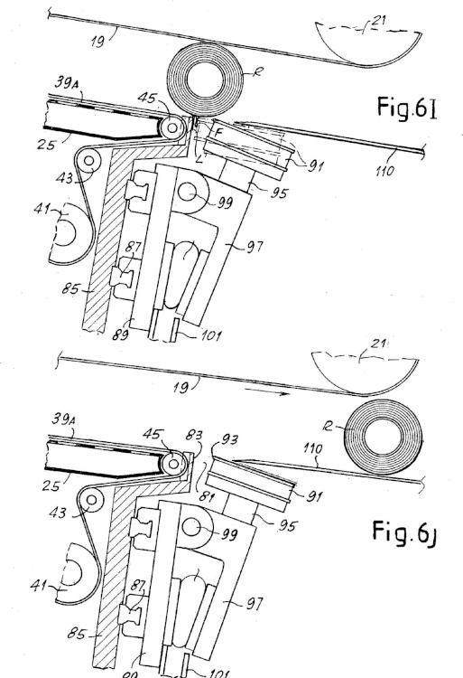 Ilustración 9 de la Galería de ilustraciones de Procedimiento y dispositivo para cerrar el extremo final de un rollizo de material en banda y rollizo obtenido