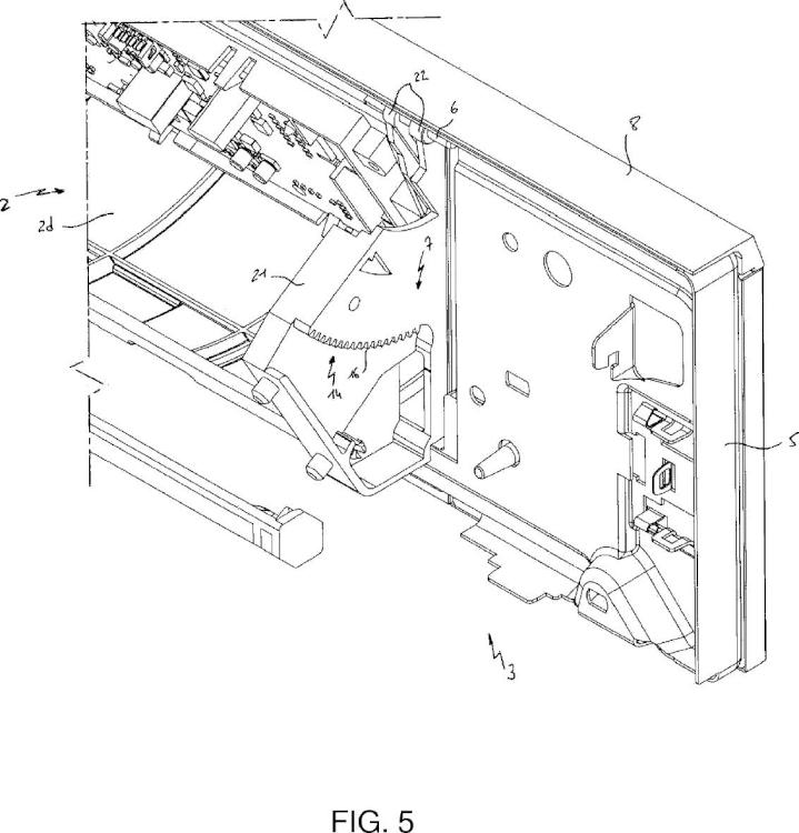 Ilustración 5 de la Galería de ilustraciones de Procedimiento de control del desplazamiento de un elemento móvil de un panel de mando de un aparato electrodoméstico y aparato electrodoméstico asociado