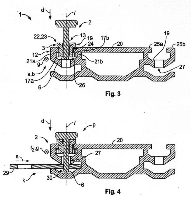 Ilustración 2 de la Galería de ilustraciones de Elemento de enganche con pasador de fijación y método para interconectar dos componentes