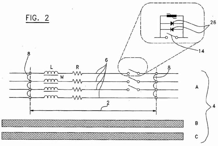 Ilustración 2 de la Galería de ilustraciones de Aparato de conmutación y procedimiento para variar una impedancia de una línea de fase de un segmento de una línea de alimentación eléctrica