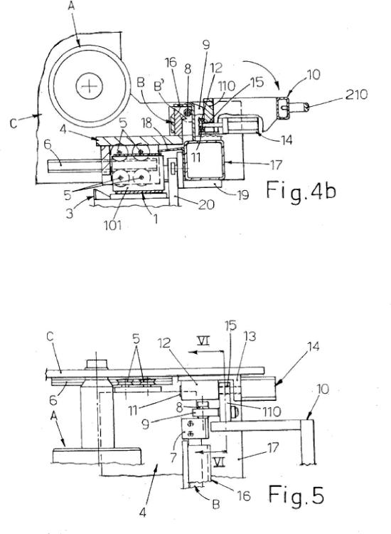 Ilustración 4 de la Galería de ilustraciones de Dispositivo con rodillo inverso, con cinta rascadora y con transportador secundario, para limpiar una cinta transportadora manchada de sustancias fluidas dispersadas sobre la misma, en particular para máquinas para la pulverización de pinturas u otros productos