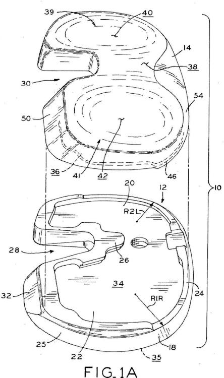 Ilustración 1 de la Galería de ilustraciones de Componentes tibiales asimétricos para una prótesis de rodilla