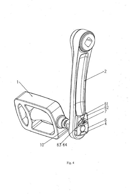 Ilustración 3 de la Galería de ilustraciones de Dispositivo de pedal desmontable rápidamente sin instrumentos