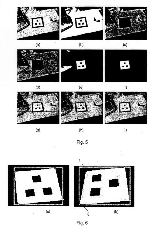 Ilustración 3 de la Galería de ilustraciones de Método y sistema para detectar ópticamente y localizar un marcador de dos dimensiones, 2D, en datos de escena 2D, y marcador para el mismo