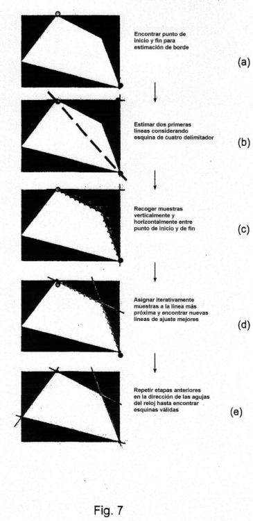 Ilustración 4 de la Galería de ilustraciones de Método y sistema para detectar ópticamente y localizar un marcador de dos dimensiones, 2D, en datos de escena 2D, y marcador para el mismo