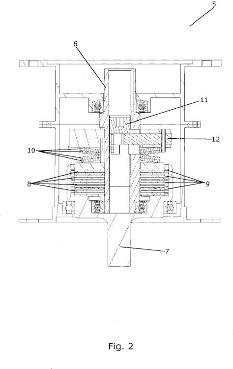 Ilustración 2 de la Galería de ilustraciones de Mecanismo de guiñada para un sistema de guiñada para una turbina eólica