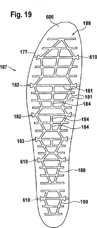 Ilustración 12 de la Galería de ilustraciones de Elemento de suela de ventilación para un zapato, así como un conjunto de suela y un zapato transpirable impermeable que comprende el mismo