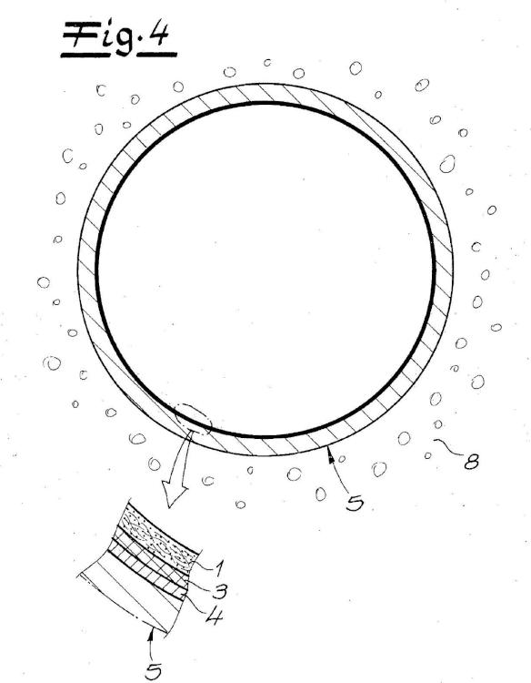 Ilustración 4 de la Galería de ilustraciones de Material de revestimiento interior de tubos y procedimiento de saneamiento de canalizaciones de agua residual defectuosas
