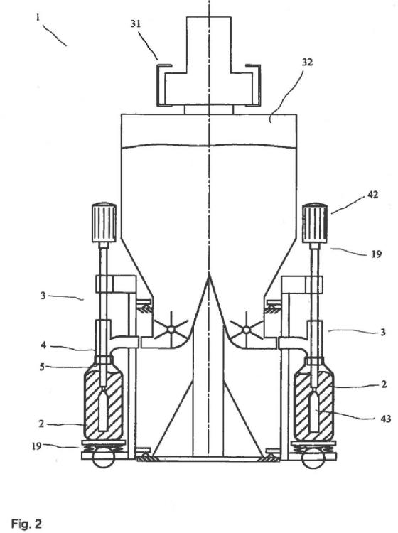 Ilustración 2 de la Galería de ilustraciones de Empaquetadora rotatoria y procedimiento para el llenado de sacos abiertos