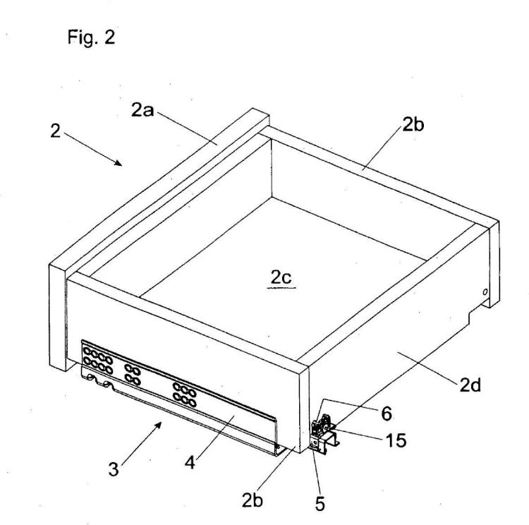 Ilustración 2 de la Galería de ilustraciones de Dispositivo para el acoplamiento desprendible de un cajón en una guía de extracción del cajón