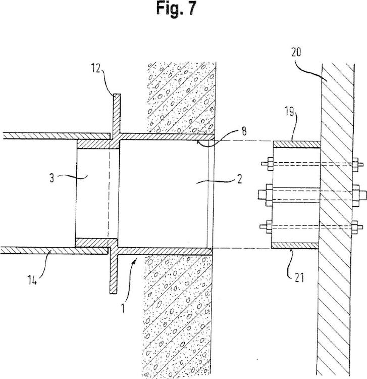Ilustración 6 de la Galería de ilustraciones de Sistema para embeber un conducto sellable para la canalización de un tubo o un cable en una pared o en un suelo que va a ser producido mediante un procedimiento de moldeo, y procedimiento para embeber tal conducto