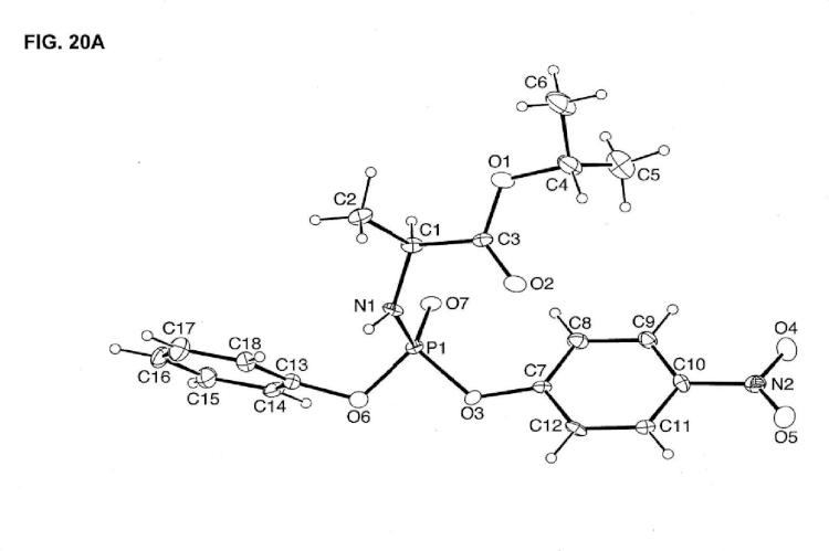 Ilustración 2 de la Galería de ilustraciones de (S)-2-(((S)-(((2R,3R,4R,5R)-5-(2,4-dioxo-3,4-dihidropirimidin-1-(2H)-il)-4-fluoro-3-hidroxi-4-metiltetrahidrofuran-2-il)metoxi)(fenoxi)fosforil)amino)propanoato de isopropilo cristalino