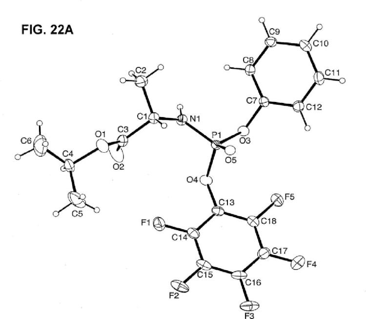 Ilustración 5 de la Galería de ilustraciones de (S)-2-(((S)-(((2R,3R,4R,5R)-5-(2,4-dioxo-3,4-dihidropirimidin-1-(2H)-il)-4-fluoro-3-hidroxi-4-metiltetrahidrofuran-2-il)metoxi)(fenoxi)fosforil)amino)propanoato de isopropilo cristalino