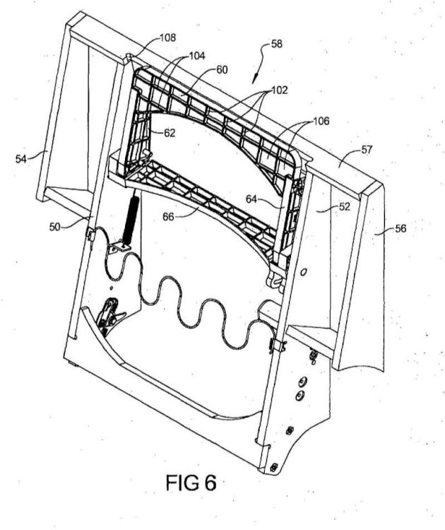 Ilustración 4 de la Galería de ilustraciones de Sistema de rotación y liberación de un reposacabeza accionado por motor de un miembro de mueble