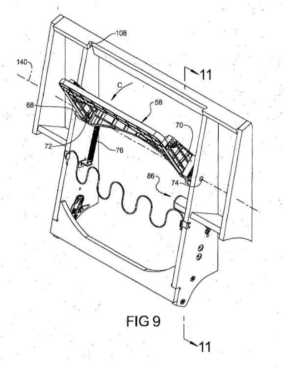 Ilustración 7 de la Galería de ilustraciones de Sistema de rotación y liberación de un reposacabeza accionado por motor de un miembro de mueble