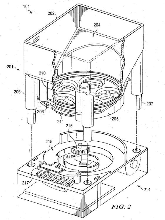 Ilustración 2 de la Galería de ilustraciones de Dispensador modular de monedas a granel con extracción de tolva del mecanismo de accionamiento y control