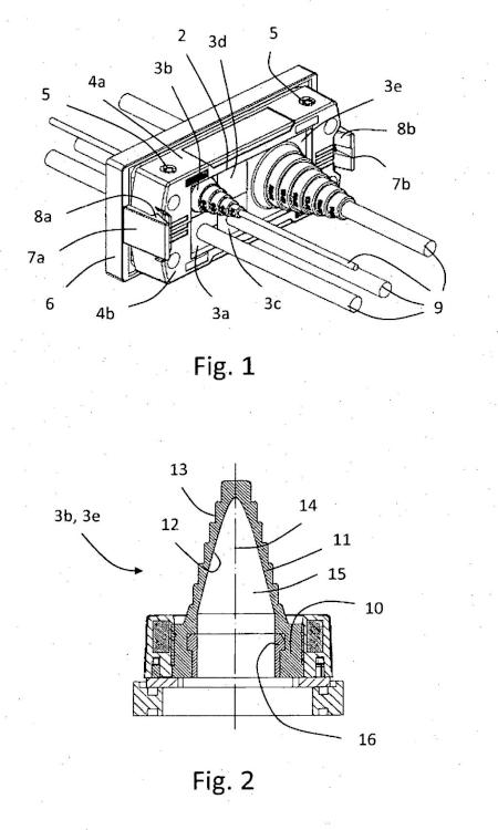 Ilustración 1 de la Galería de ilustraciones de Pasacables y procedimiento para montar un pasacables