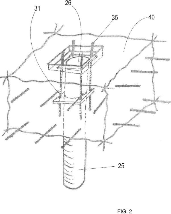 Ilustración 2 de la Galería de ilustraciones de Dispositivo para el anclaje de un apoyo profundo para una cimentación y procedimiento para dicho anclaje