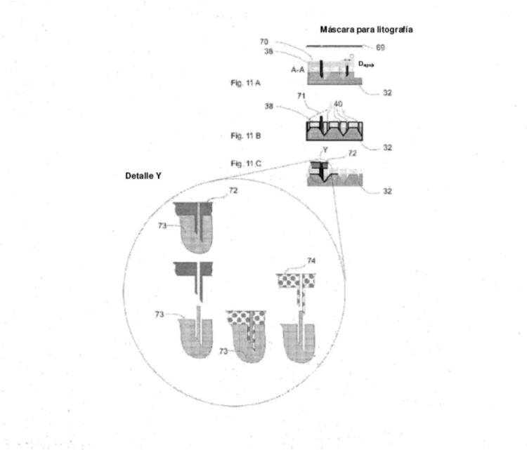 Ilustración 5 de la Galería de ilustraciones de Matriz de microagujas integrada y su método de fabricación