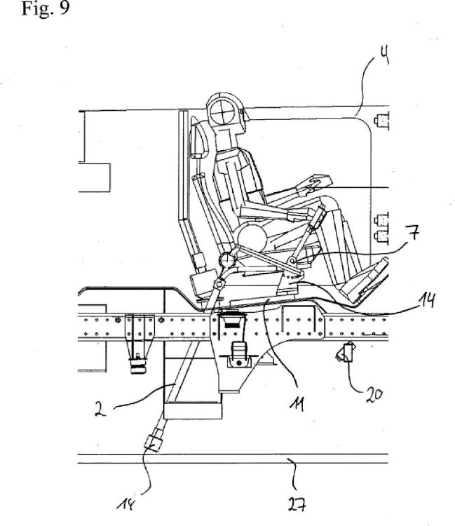 Ilustración 9 de la Galería de ilustraciones de Dispositivo de rastreo para realizar rastreos del suelo desde el interior de un vehículo así como vehículo provisto de tal dispositivo de rastreo
