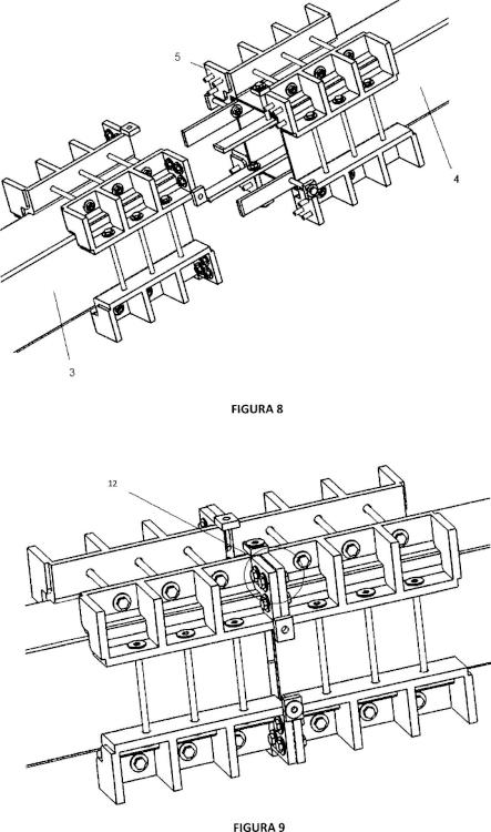 Ilustración 5 de la Galería de ilustraciones de Sistema desmontable para unión continua de perfiles de tubo cuadrado