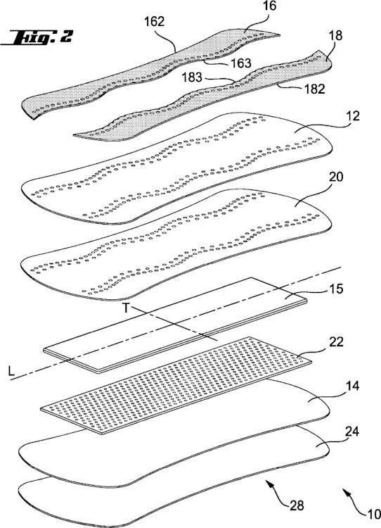 Ilustración 2 de la Galería de ilustraciones de Artículo absorbente que tiene zonas laterales de material no tejido