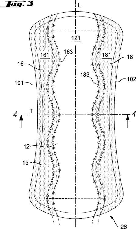 Ilustración 3 de la Galería de ilustraciones de Artículo absorbente que tiene zonas laterales de material no tejido