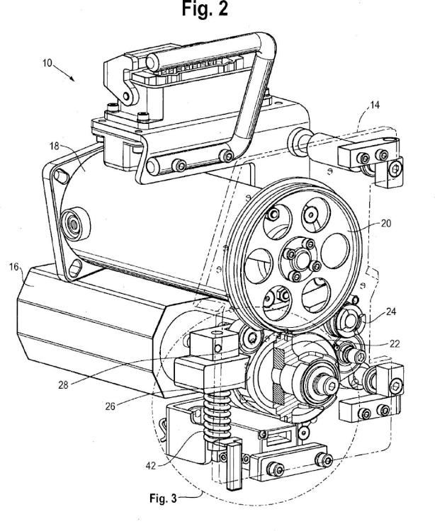 Ilustración 2 de la Galería de ilustraciones de Cabeza modular de alimentación para una máquina de flejar con motor de inversión