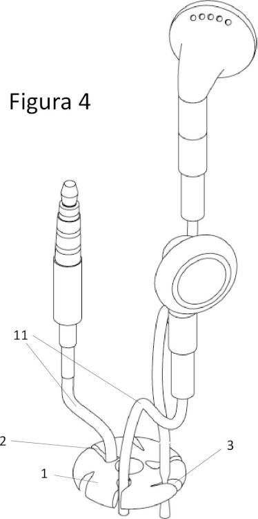 Ilustración 4 de la Galería de ilustraciones de Dispositivo de sujeción de cables para auriculares o similar
