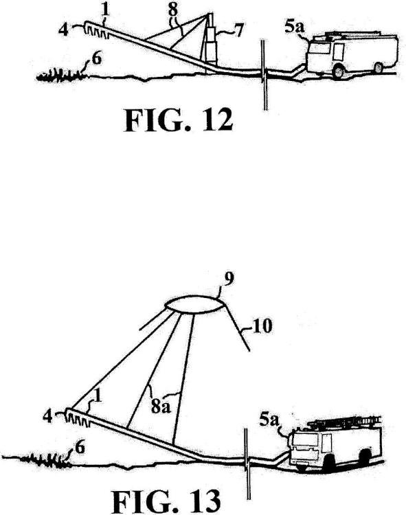 Ilustración 6 de la Galería de ilustraciones de Sistema y procedimiento de extinción de incendios mediante conductos elevados portadores de los productos de extinción