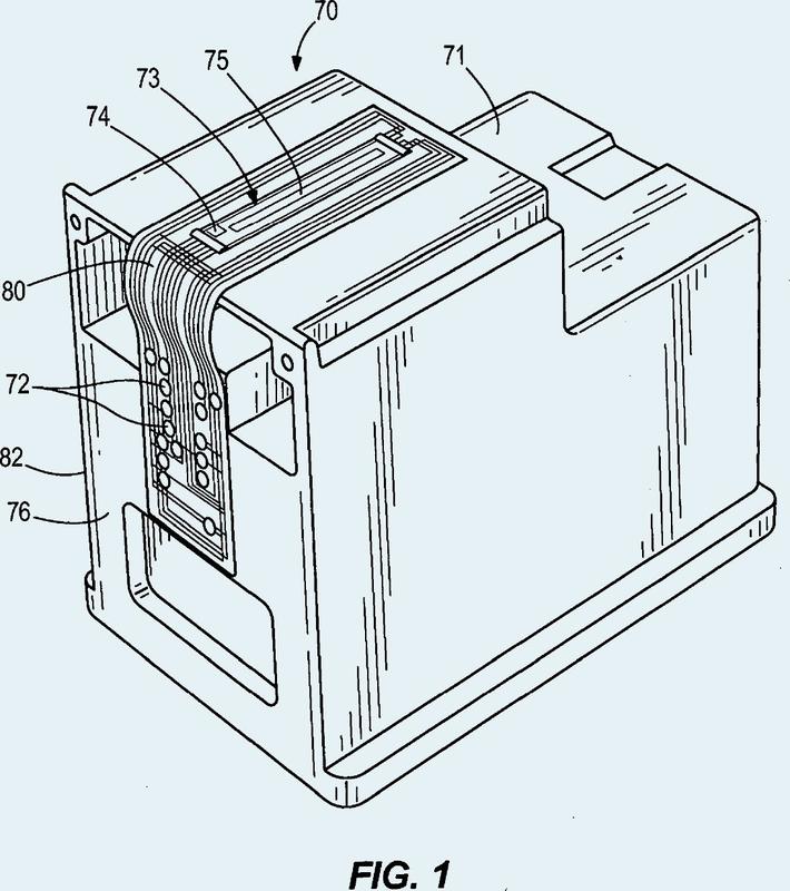 Parche electrónico para renovar un cartucho de impresión usado.