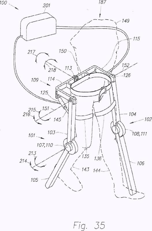 Dispositivo y método para disminuir el consumo de energía de una persona mediante el uso de un exoesqueleto de extremidad inferior.