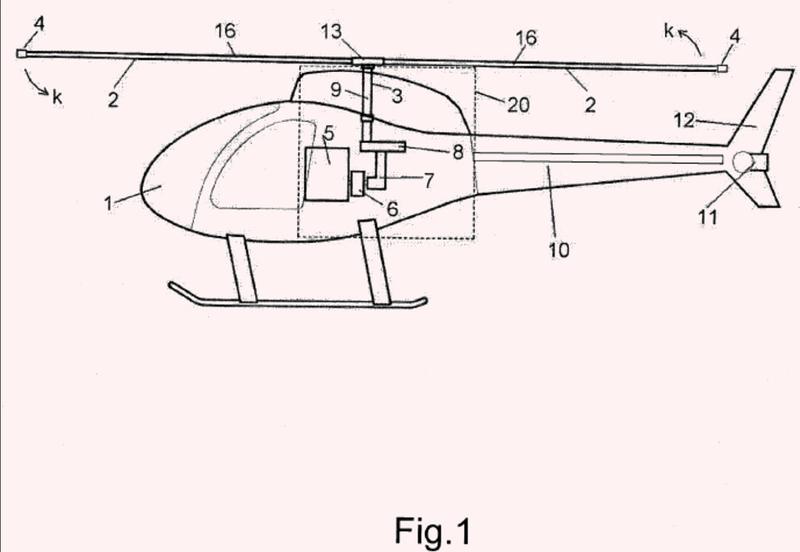 Sistema para operar las palas de un helicóptero con la ayuda de aire comprimido.