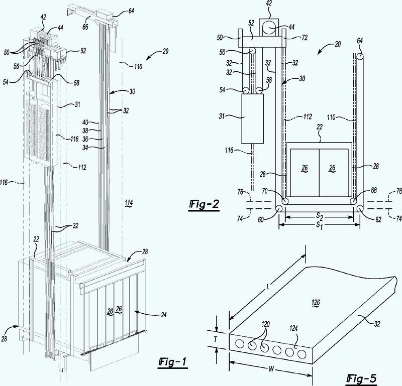 Sistema de ascensor que incluye una disposición de cableado 4:1.