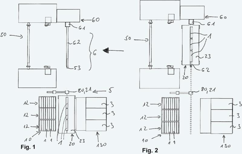 Sistema de manipulación de bobinas para un bobinador con una unidad de alojamiento configurada con medios de posicionamiento, así como procedimiento asociado.