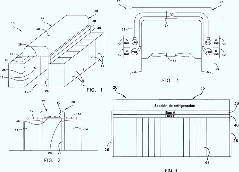 Ilustración 4 de la Galería de ilustraciones de Sistema de refrigeración de contención de pasillos calientes y método