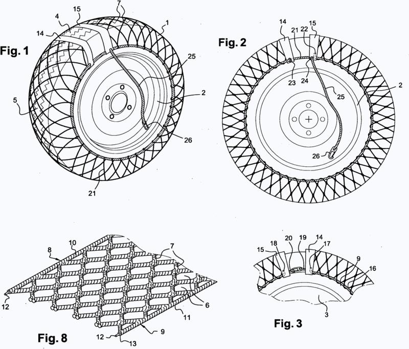 Cadena de adherencia de material textil para rueda de vehículo automóvil.