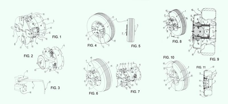 Dispositivo antideslizante para ruedas de automóvil con disco de rueda dispuesto en el plano lateral interno de la rueda.