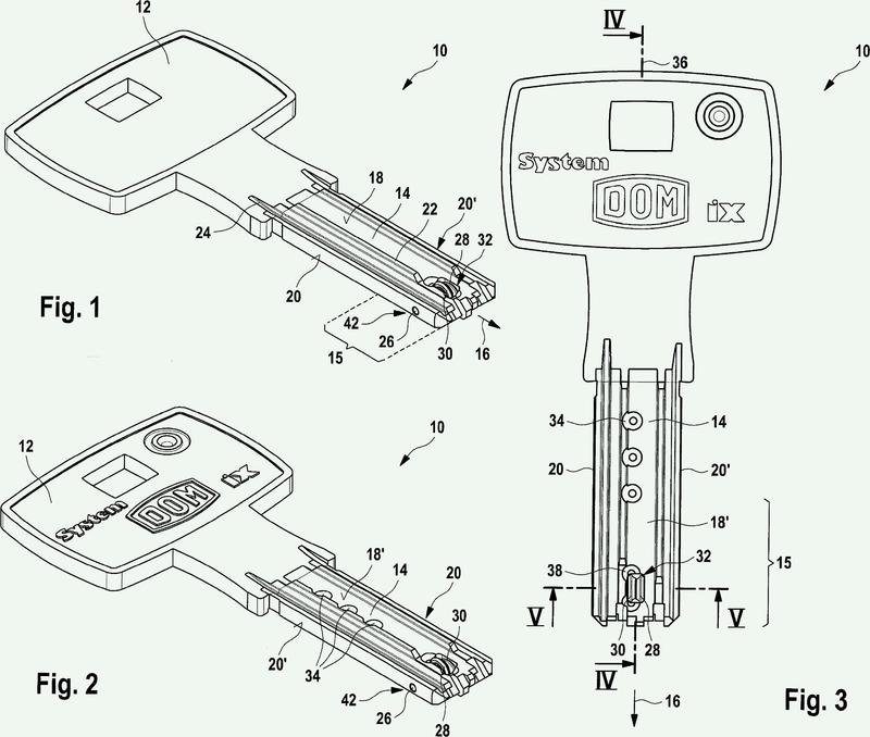 Llave para un cilindro de cierre y dispositivo de cierre.