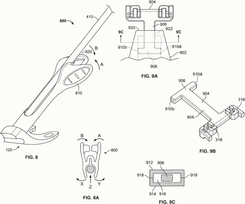Elemento de soporte de dispositivo anatómico prostético ajustable y mango para la implantación de un anillo de anuloplastia.