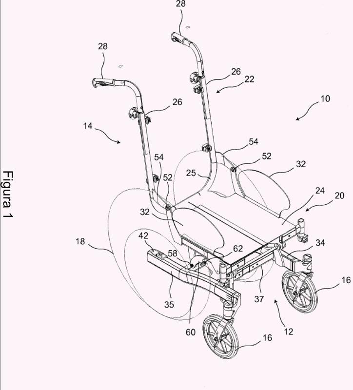 Silla de ruedas que incluye un asiento inclinable.